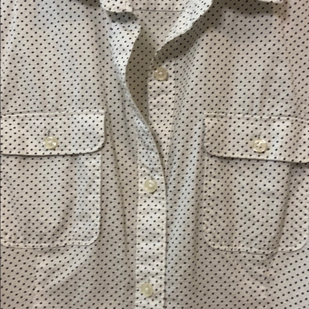 Loft Dot Button Up Collared Top - image 7